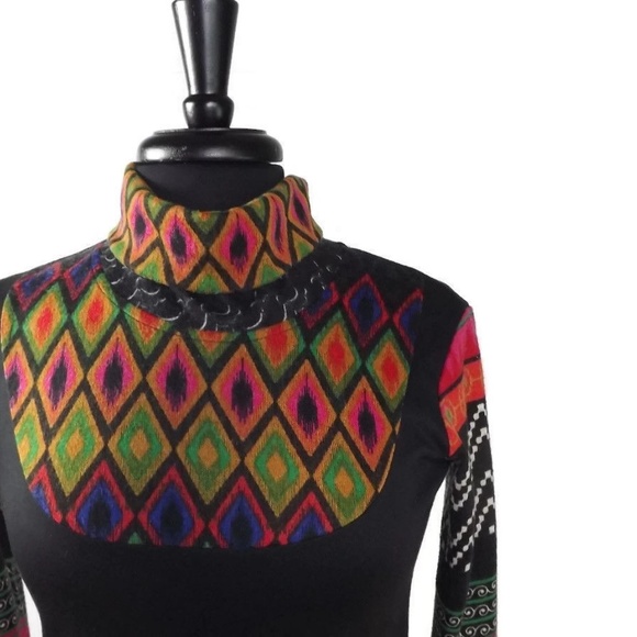 GLOBAL desi Womens Tunic Dress Top Beautiful XS - Picture 4 of 8